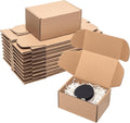 Shipping Boxes 6x4x3 Inches 25 Pack Corrugated Cardboard Brown Box
