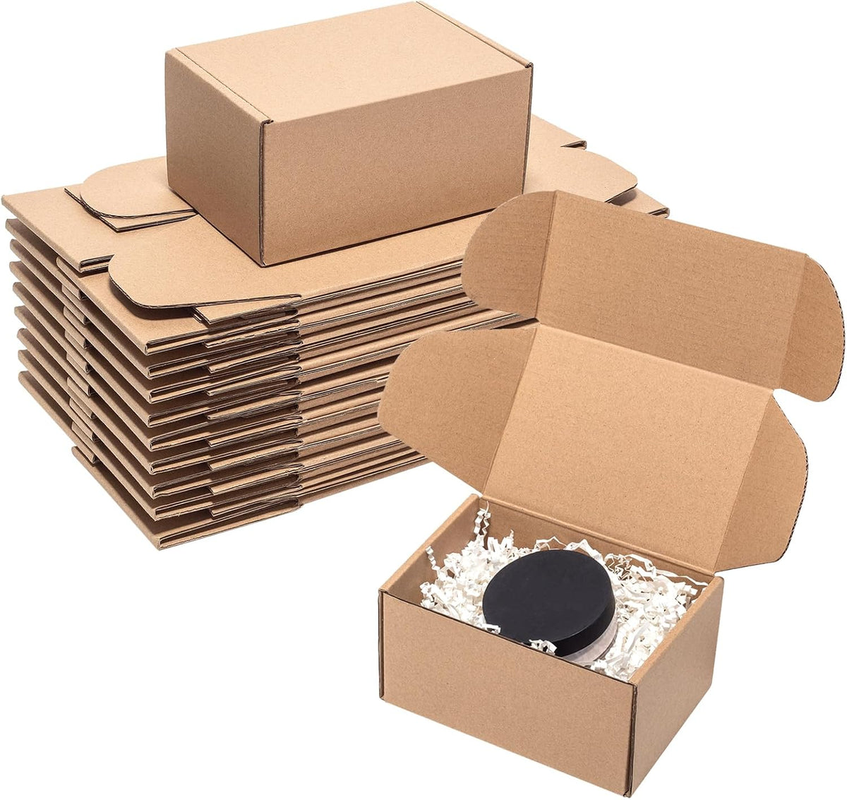 Shipping Boxes 6x4x3 Inches 25 Pack Corrugated Cardboard Brown Box