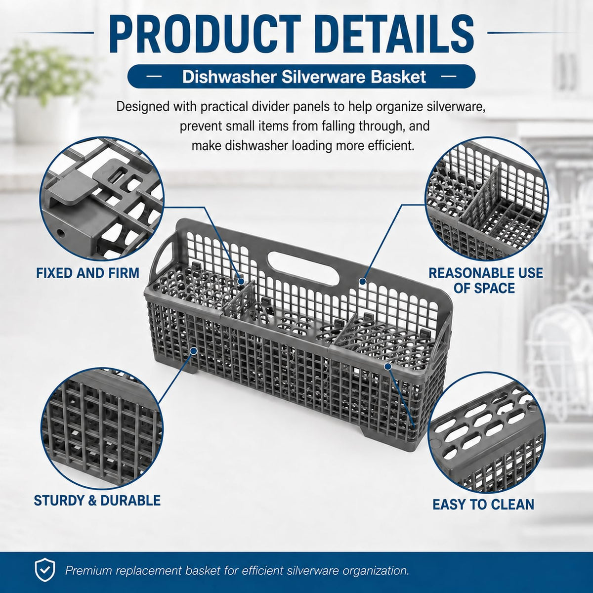 KUDS40CVSS4 KUDP01FLSS1 KUDP01ILBS3 Dishwasher Silverware Basket