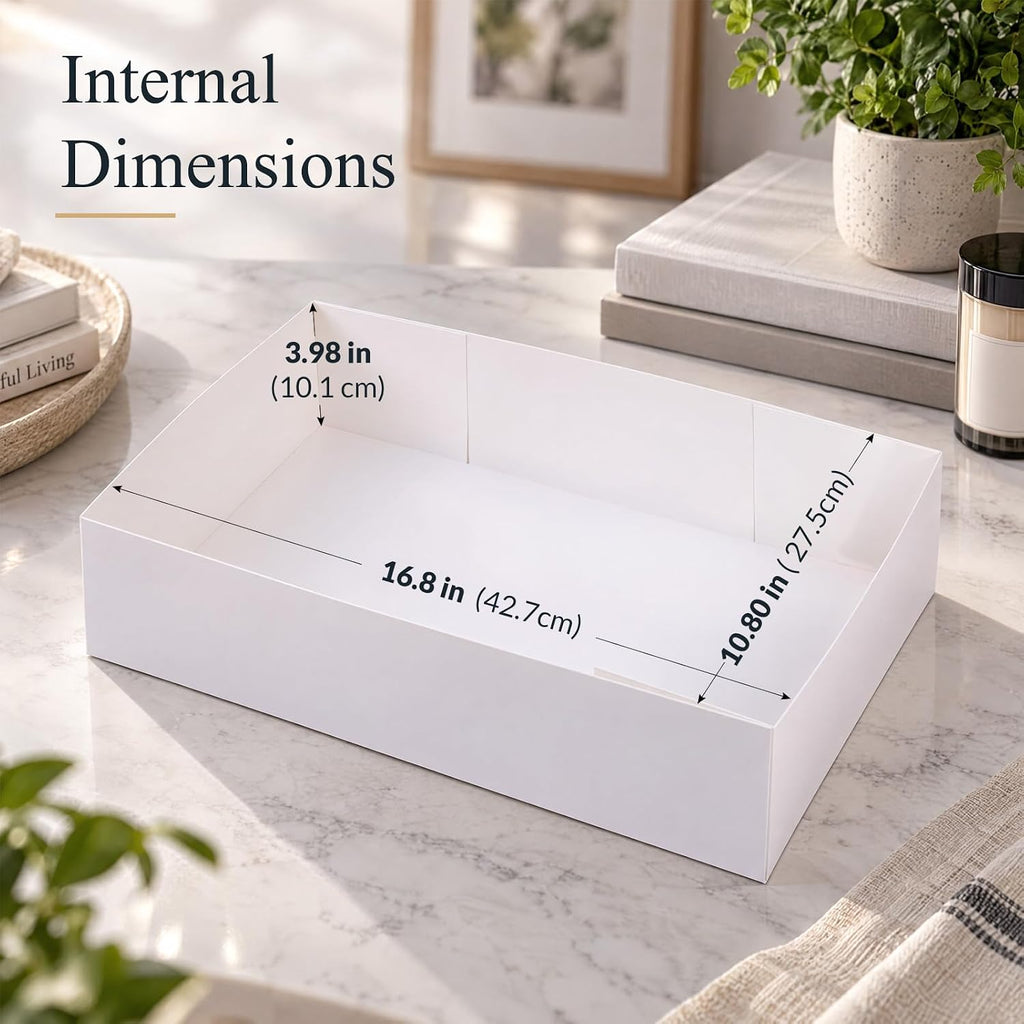 12 Pack 17x11x4 inch Gift Boxes, White Shirt Boxes for Presents