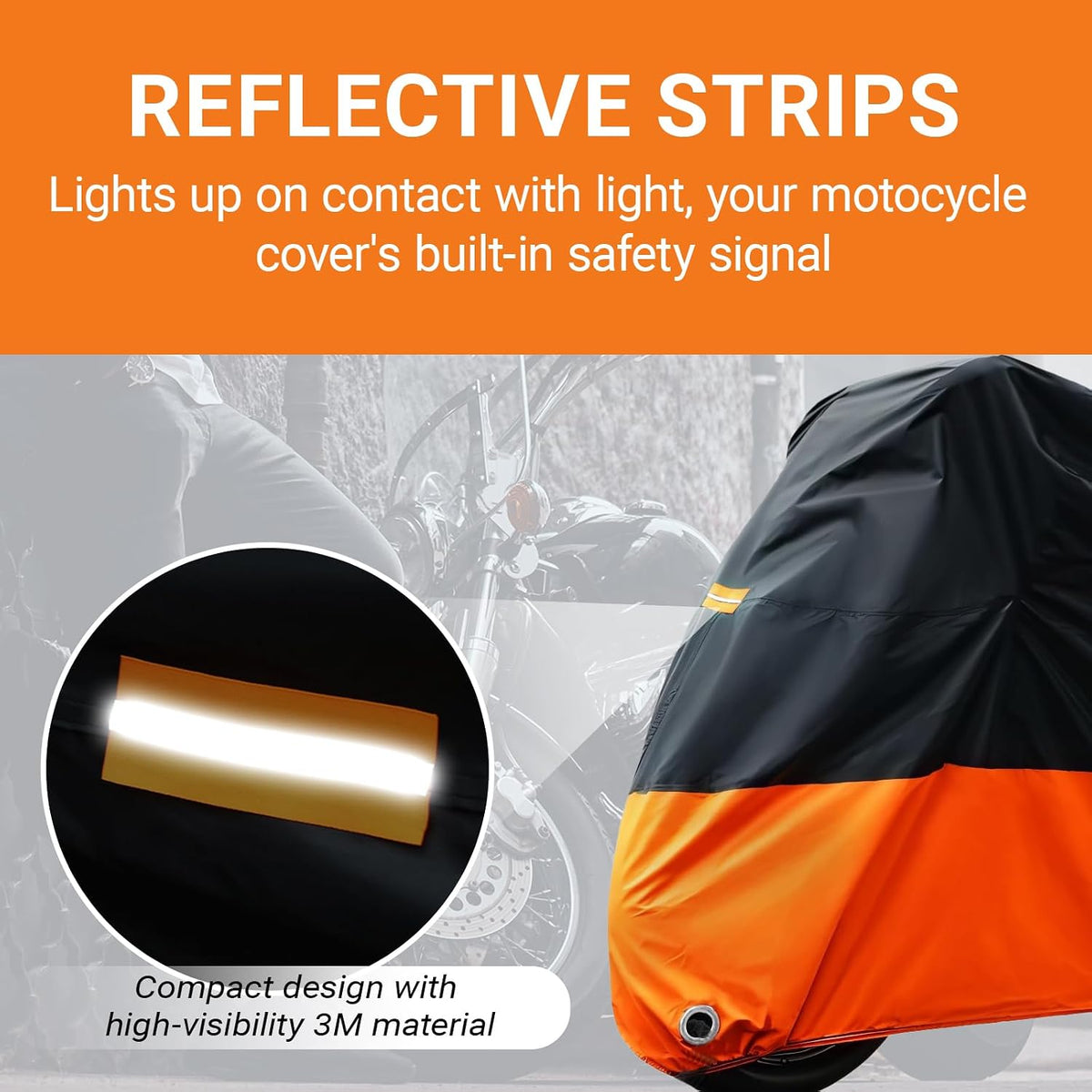 Motorcycle Cover Waterproof Outdoor for Harley 116" Motorbike Covers