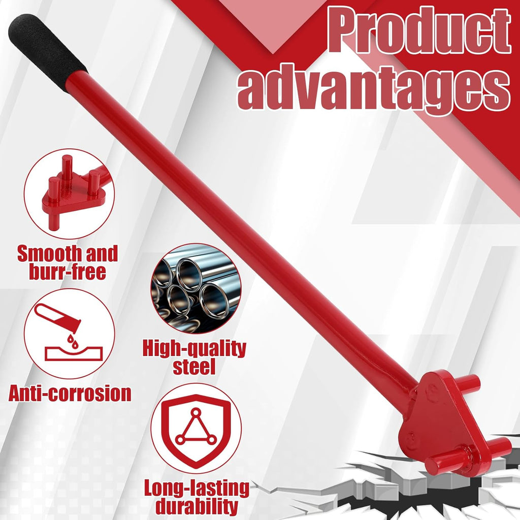 Rebar Bender for 5/8 Inch Bars Manual Bending Machine Rebar Tools Bar Reverse Head for Flat Steel and Steel Rod