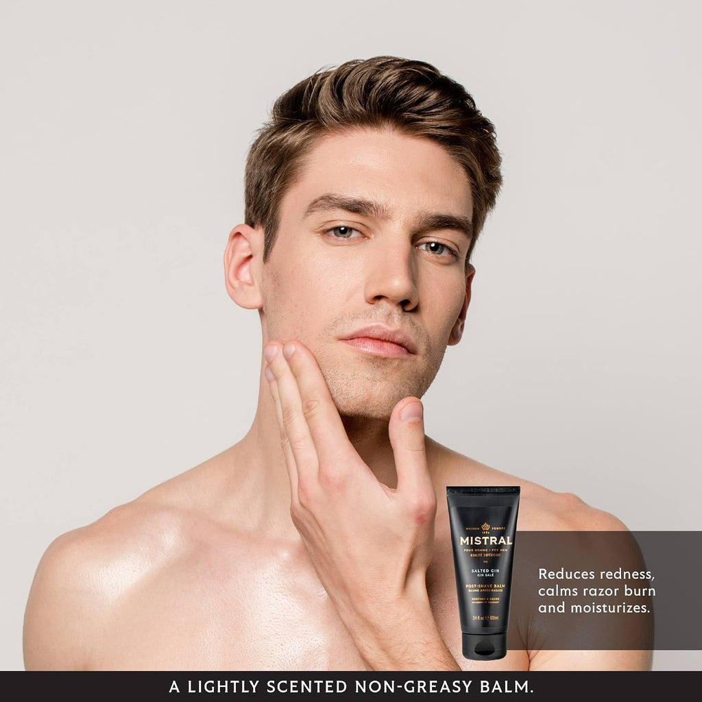 After Shave Balm, Salted Gin - 3.4 Fl Oz | Hydrating Aftershave for Men with Aloe & Jojoba Oil | Non-Greasy Post