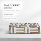 Remote Control Keepsake Wood Storage Box With Lid 10x4.5x2