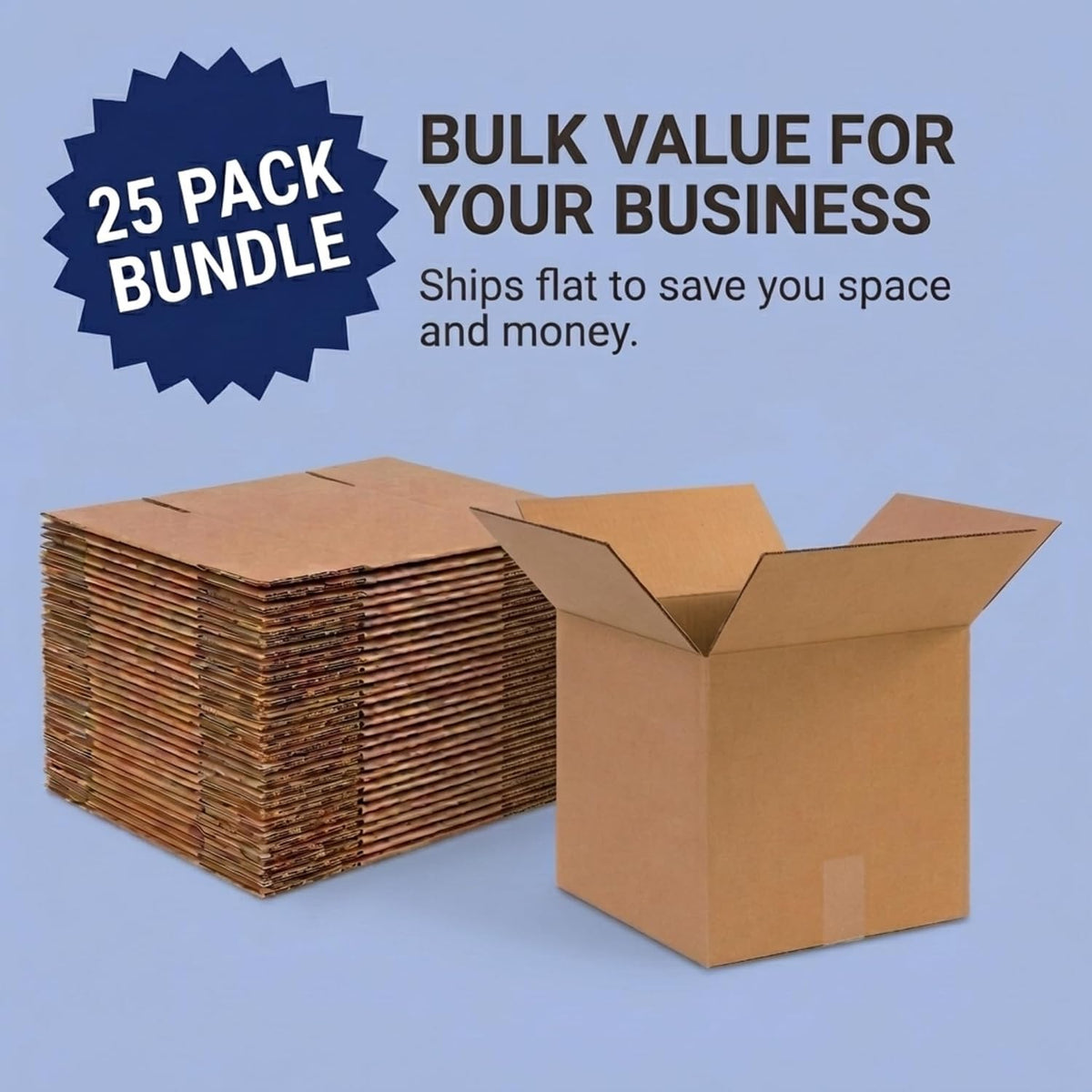 Small Shipping Boxes Holds 65lbs, 6x6x6 25-Pk Shipping