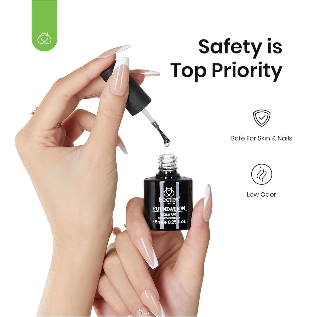 Beetles Builder Gel & Base and Top Coat, 3Pcs 7.5ml | Builer Gel for Setting Shine Finish and Long Lasting, Soak Off