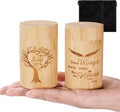 Small Urns for Human Ashes Keepsake Set of 2, Memorial Urns for Human Ashes, Natural Bamboo Mini Urns for Ash