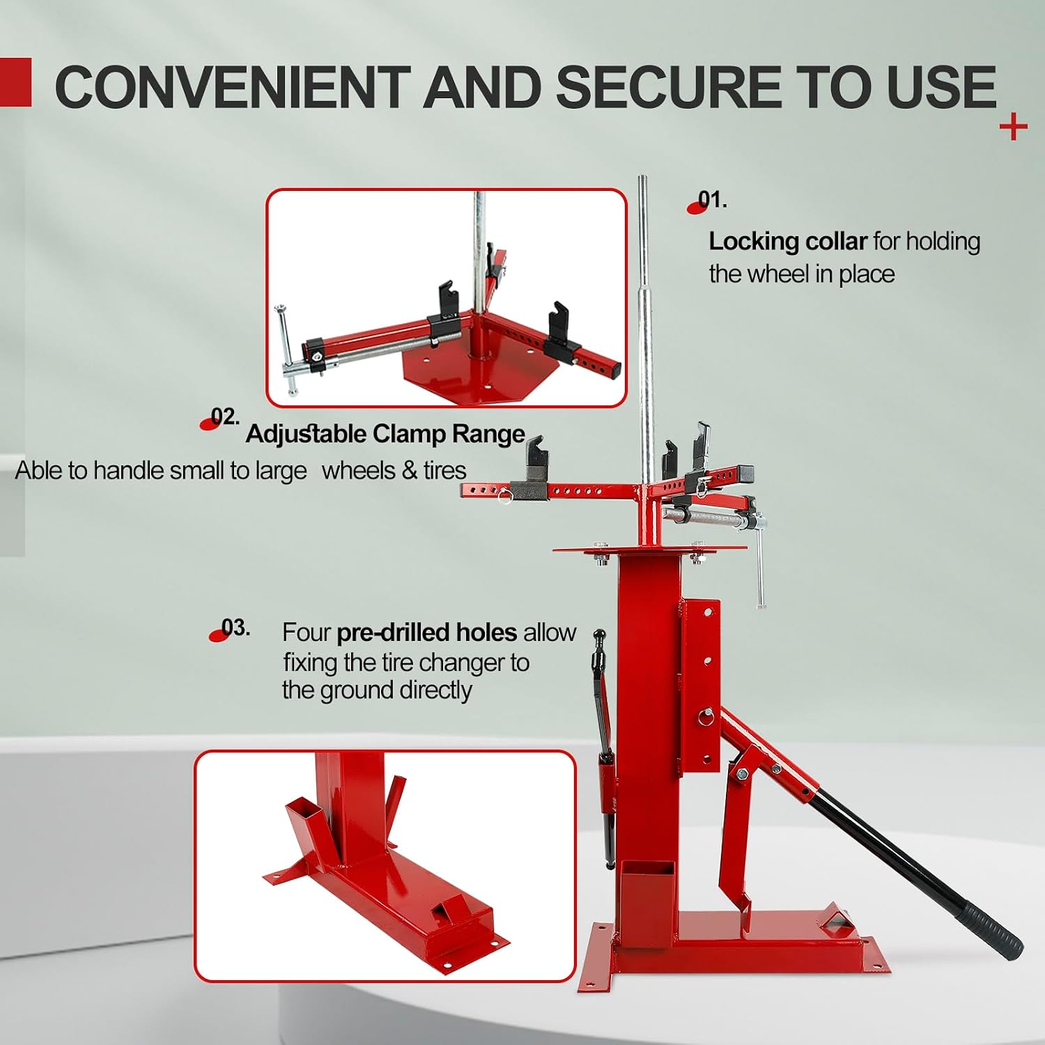 Manual Tire Changer, Portable Bead Breaker Tool for 8"-16" Tires