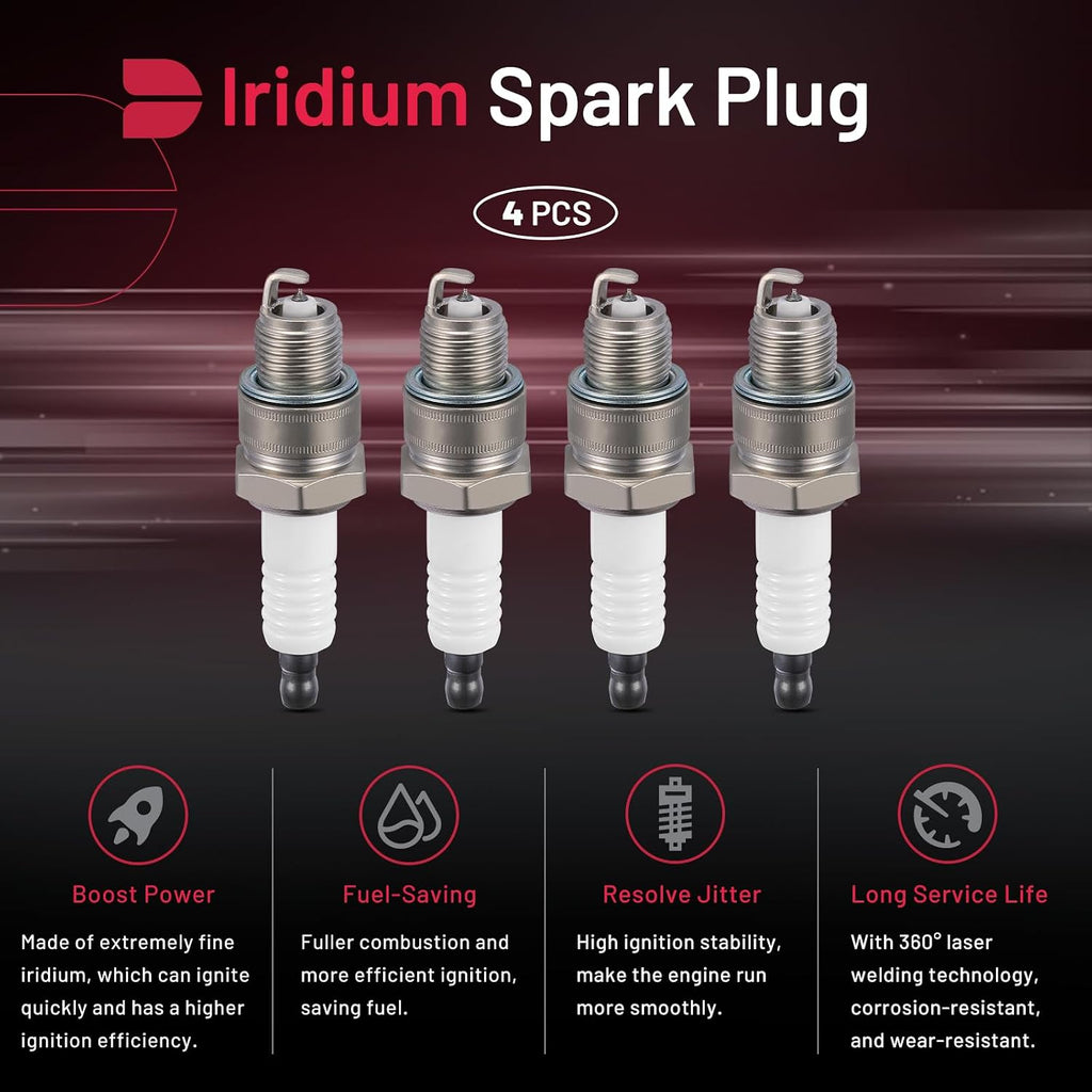 BDFHYK 4 Pack Iridium Spark Plugs Replacement for 4495 BPZ8HN10