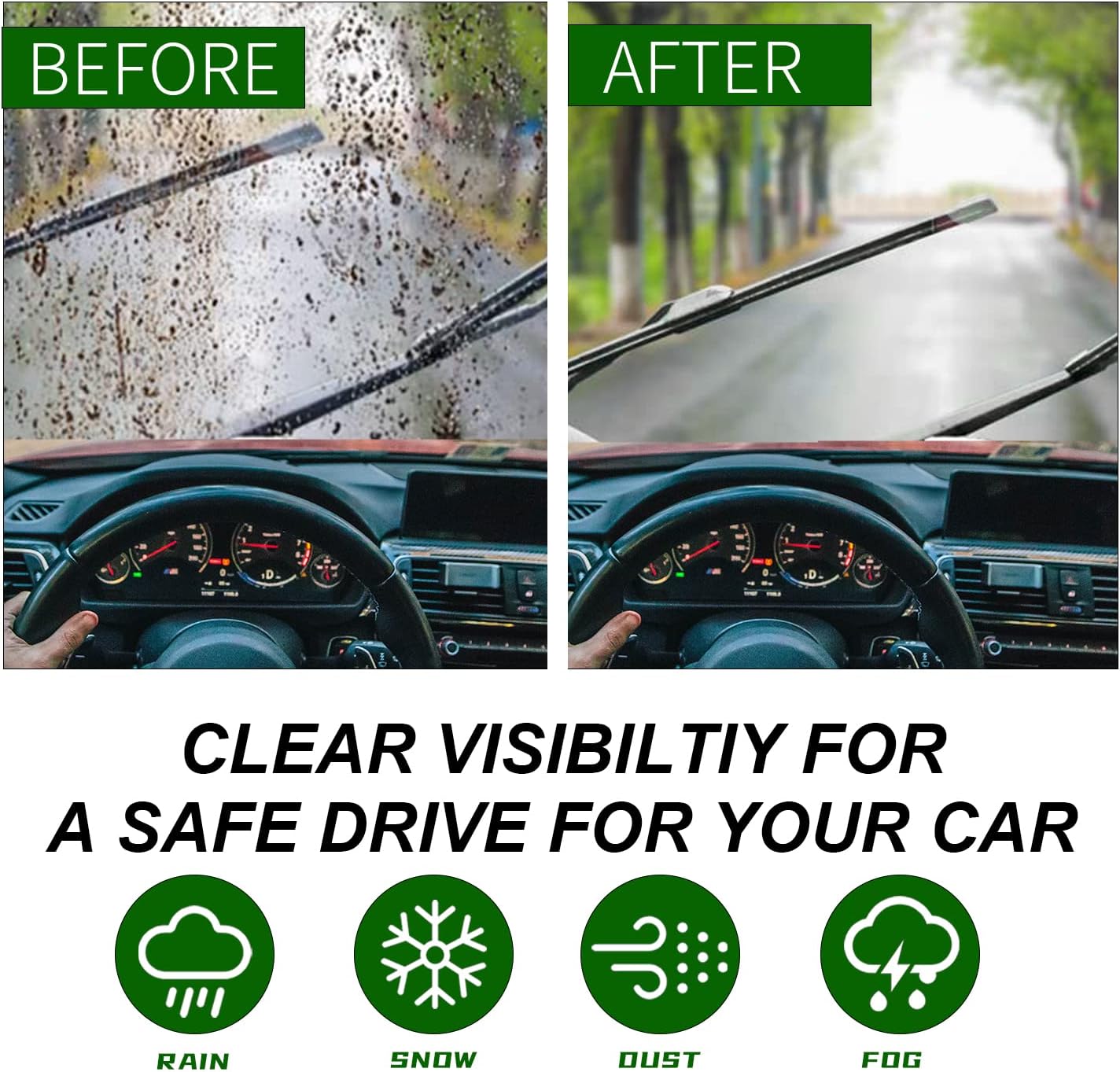 3 Factory Wiper Blades Replacement for Volkswagen Golf 2015-2021/Volkswagen e-Golf 2015-2021/Volkswagen GTI 2015-2022