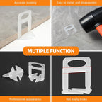 Tile Leveling System, 2000-Piece 1/8" Tile Spacers Clips Tile Tools | Tile Installation Tools for Ceramic Tile and