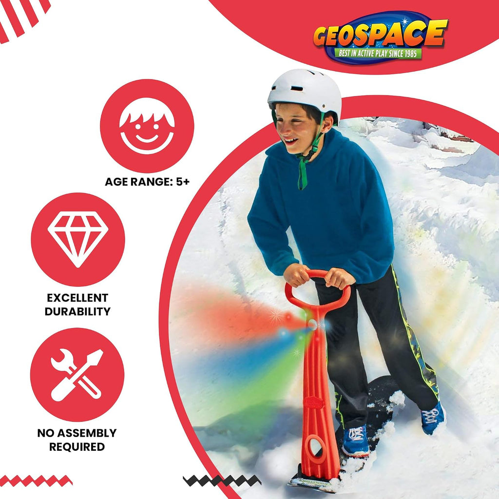 Winter Fun Foldable Snow Scooter, Ski Skooter, Snow Sled Kids Snowboard Multi-Purpose Snow Skate for Ages 8 & Up