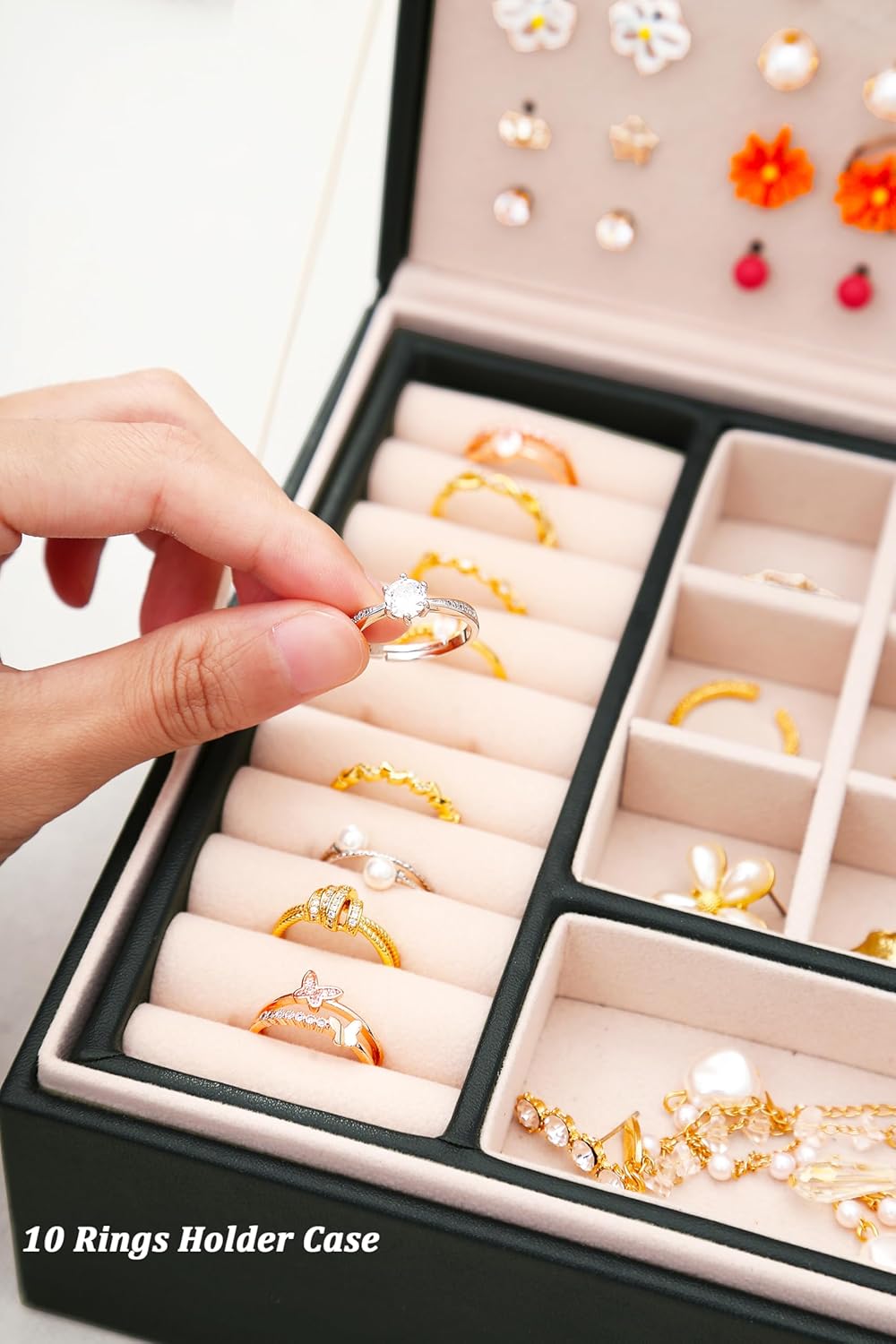 Womens Earrings Jewelry Box for Girls Jewelry Earring Organizer Box Earring Holder Organizer for Girls Jewelry