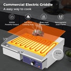 Commercial Electric Griddle, 22" Countertop Flat Top Grill