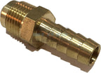 3/8" Hose ID to 3/8" 45° Male Flare Straight Brass Fitting Fuel/AIR/Water/Oil/Gas/WOG (Qty 01)