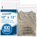 10” X 13” (100 Count) Self Seal Clear Poly Bags with Suffocation Warning