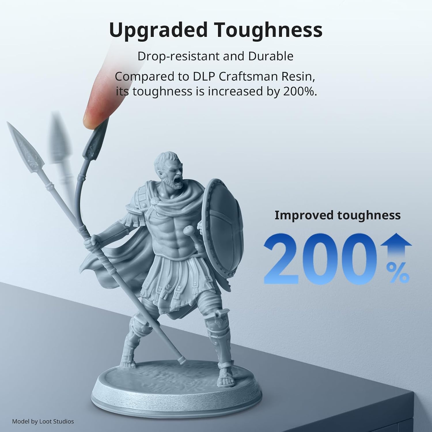 14K 3D Printer Resin, Superior Precision Texture Resin, Model Matte Finish, Lower-Odor, Upgraded Toughness 3D