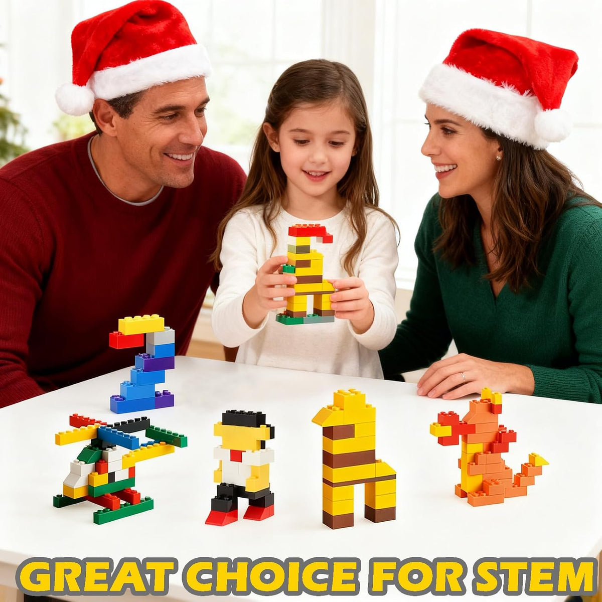 Classic Building Bricks, 300PCS Basic Bulk Blocks in Radom Color