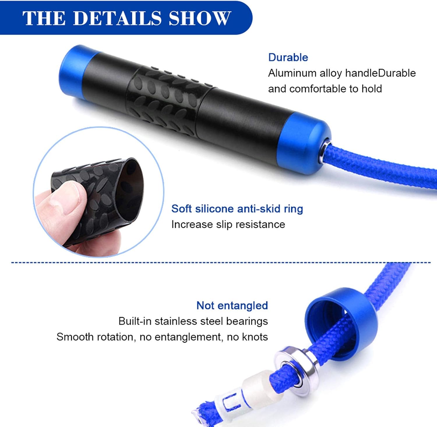 Weighted Jump Rope for Workout Fitness(1LB), Tangle-Free Ball Bearing Rapid Speed Skipping Rope for MMA Boxing