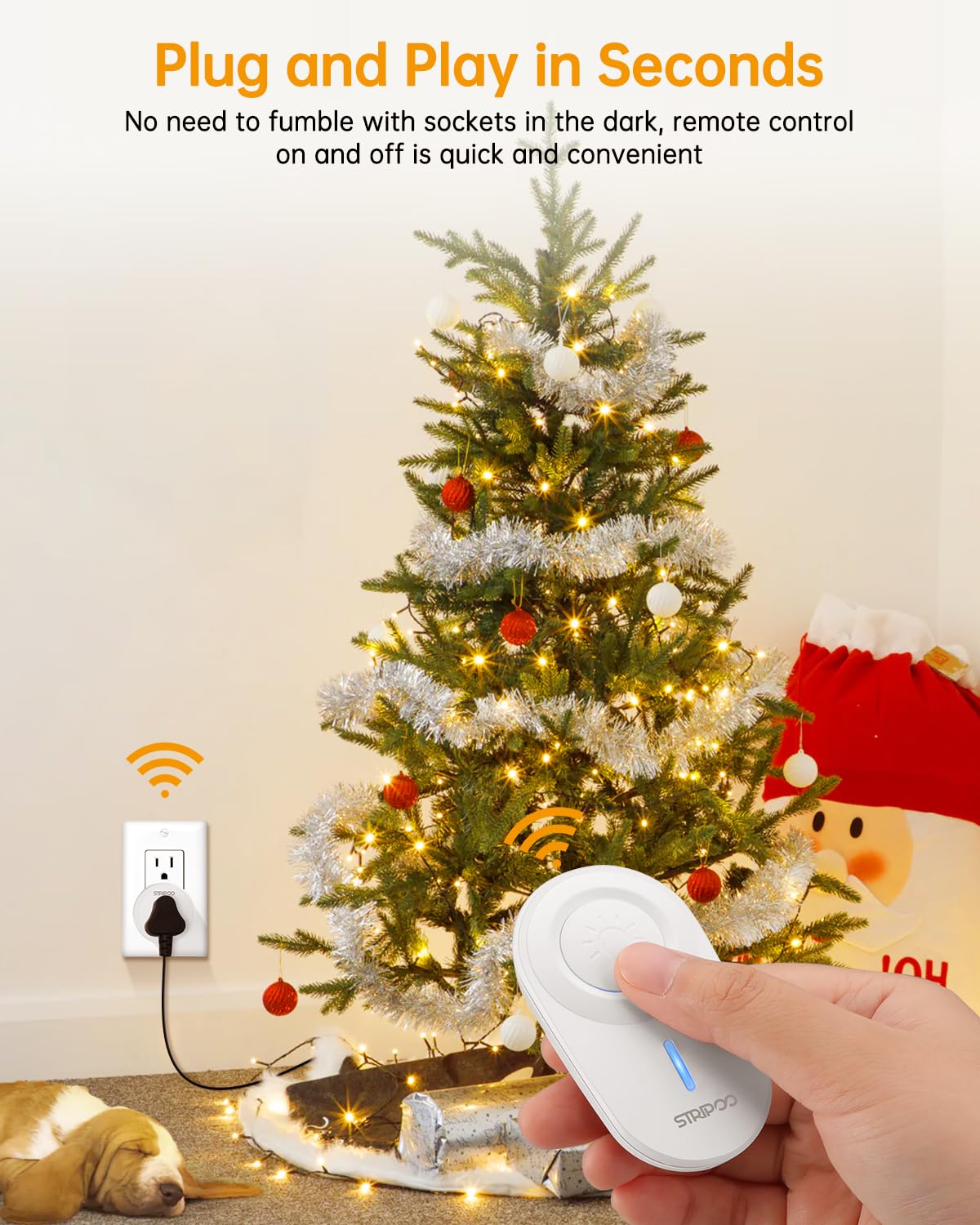 Garbage Disposal Wireless Switch Kit，Remote Control Outlet, Smart Outlet Plug, Wireless Remote Control Outlet, 500ft RF Range, 15A/1500W, Remote Control Light Switch, Compact Design