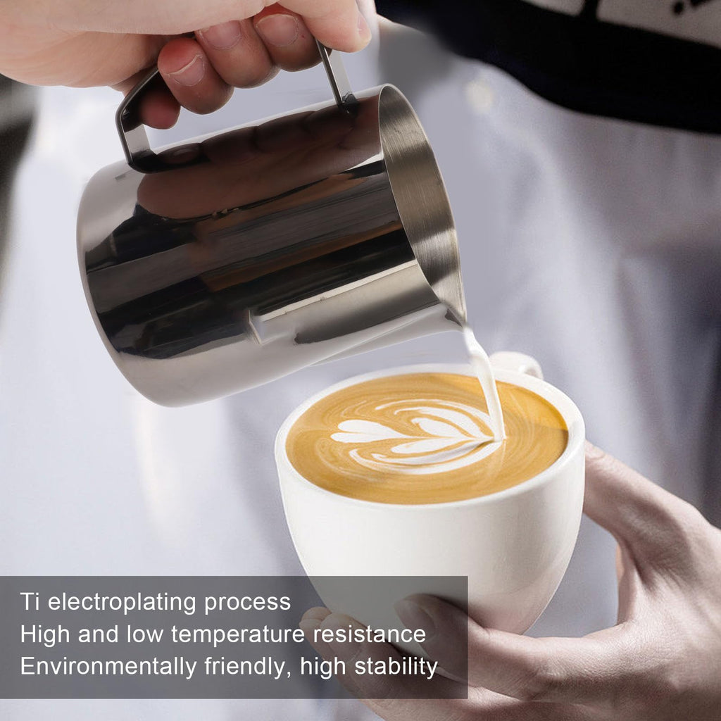 20 Oz Milk Frothing Pitcher for Latte Art, Pointed Spout