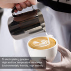 20 Oz Milk Frothing Pitcher for Latte Art, Pointed Spout