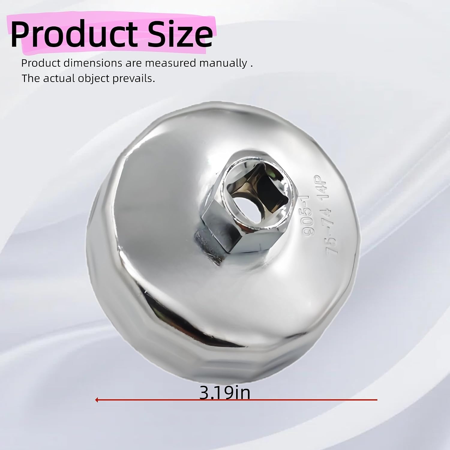 TY26640 Oil Filter Wrench, 3-Inch Cap Style for Lawn Tractors Compatible with AM125424 AM101207