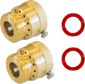 2 Pack Faucet Vacuum Breaker, 3/4 Inch Solid Brass Hose Bib Backflow Preventer for Garden Spigot RV