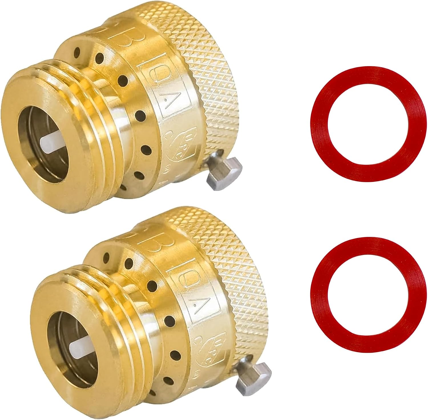 2 Pack Faucet Vacuum Breaker, 3/4 Inch Solid Brass Hose Bib Backflow Preventer for Garden Spigot RV