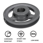 uxcell AK54-9/8 V-Belt Sheave 9/8" Bore, 5.25" OD, Single Groove Web Sheave