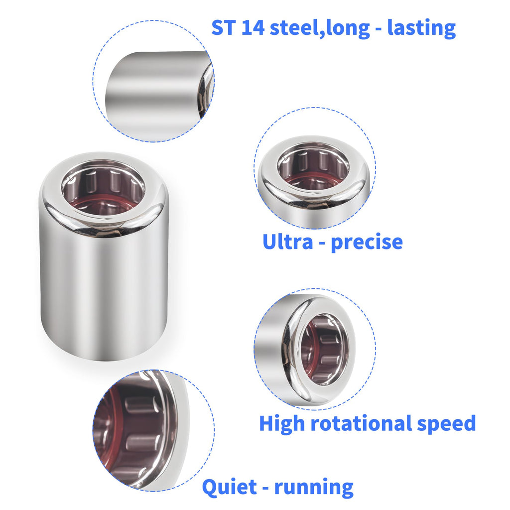 Skweawert 2Pcs RCB081214 Needle Roller Bearings One Way Bearing 1/2-inch ID x 3/4-inch OD x 7/8-inch Width