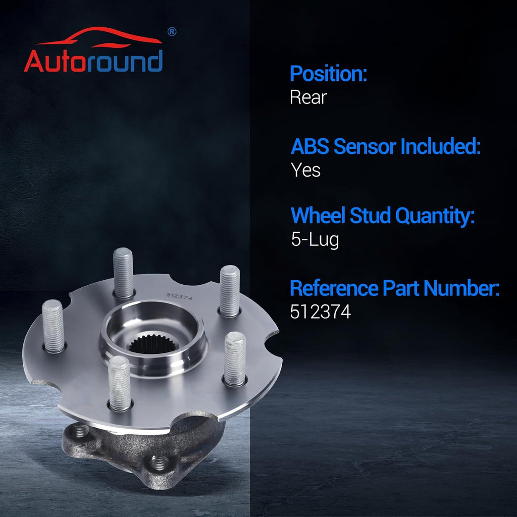 Autoround 512374 AWD/4WD Rear Wheel Hub Assembly Fit for Toyota RAV4 06-18