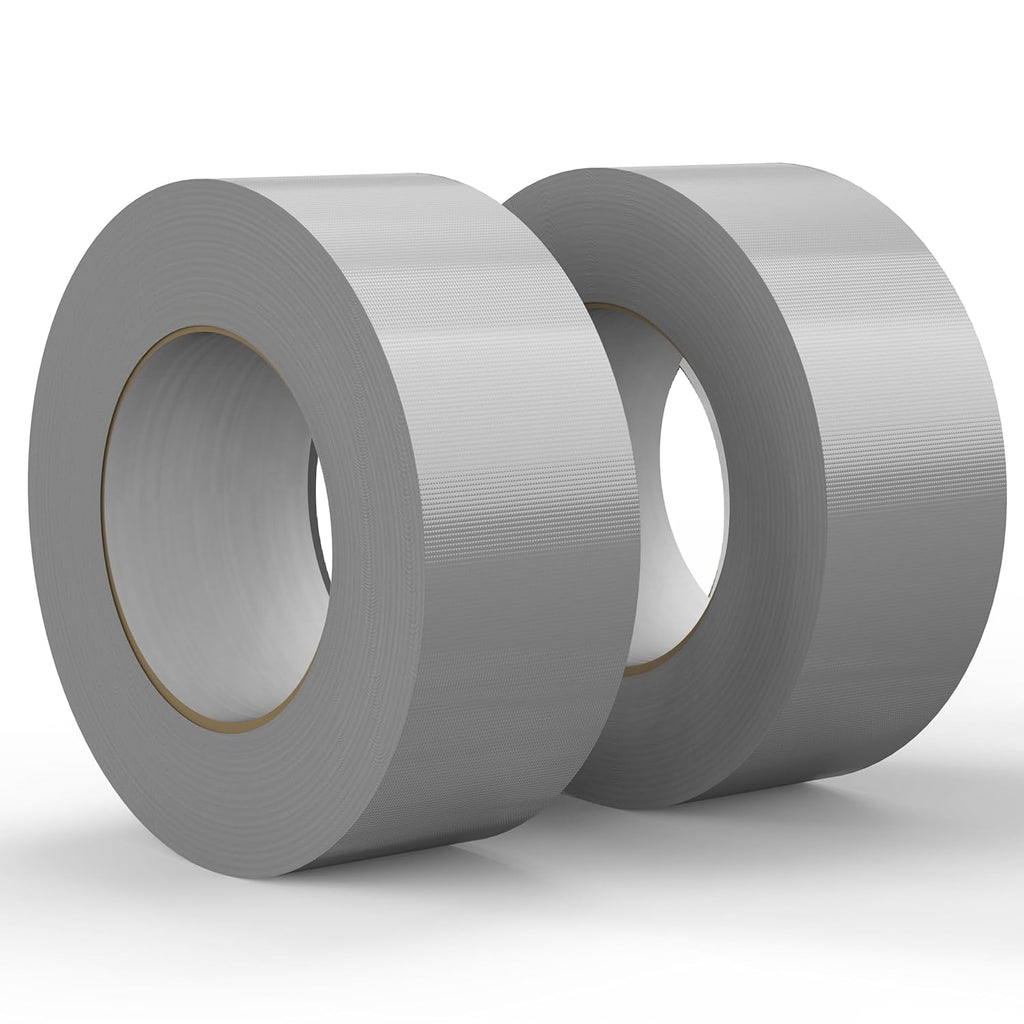 2 Pack Silver Duct Tape Heavy Duty, 2 in x 30 YD (Total 60YD), 9 Mil