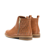 Girls Ankle Boots Chelsea Booties,Tan/Pu,12 Little Kid