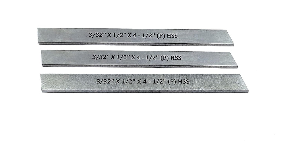 HSS Blade 3/32" X 1/2" X 4-1/2" Parting Machine Tools (3 Pcs Set)