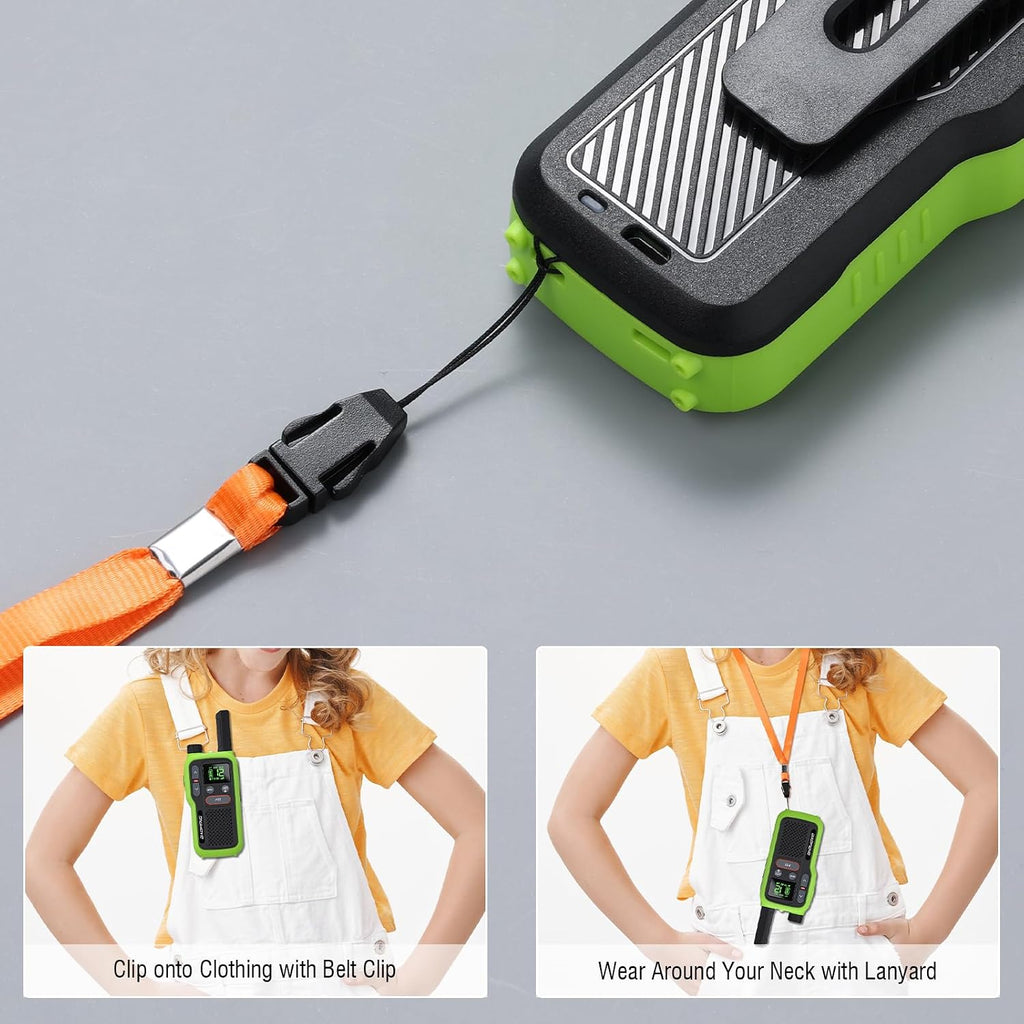 GT-18 Walkie Talkies for Kids Adults Ages 3-12 License Free, 3 Pack | Long Range Two Way Radios, 1500mAh Rechargeable