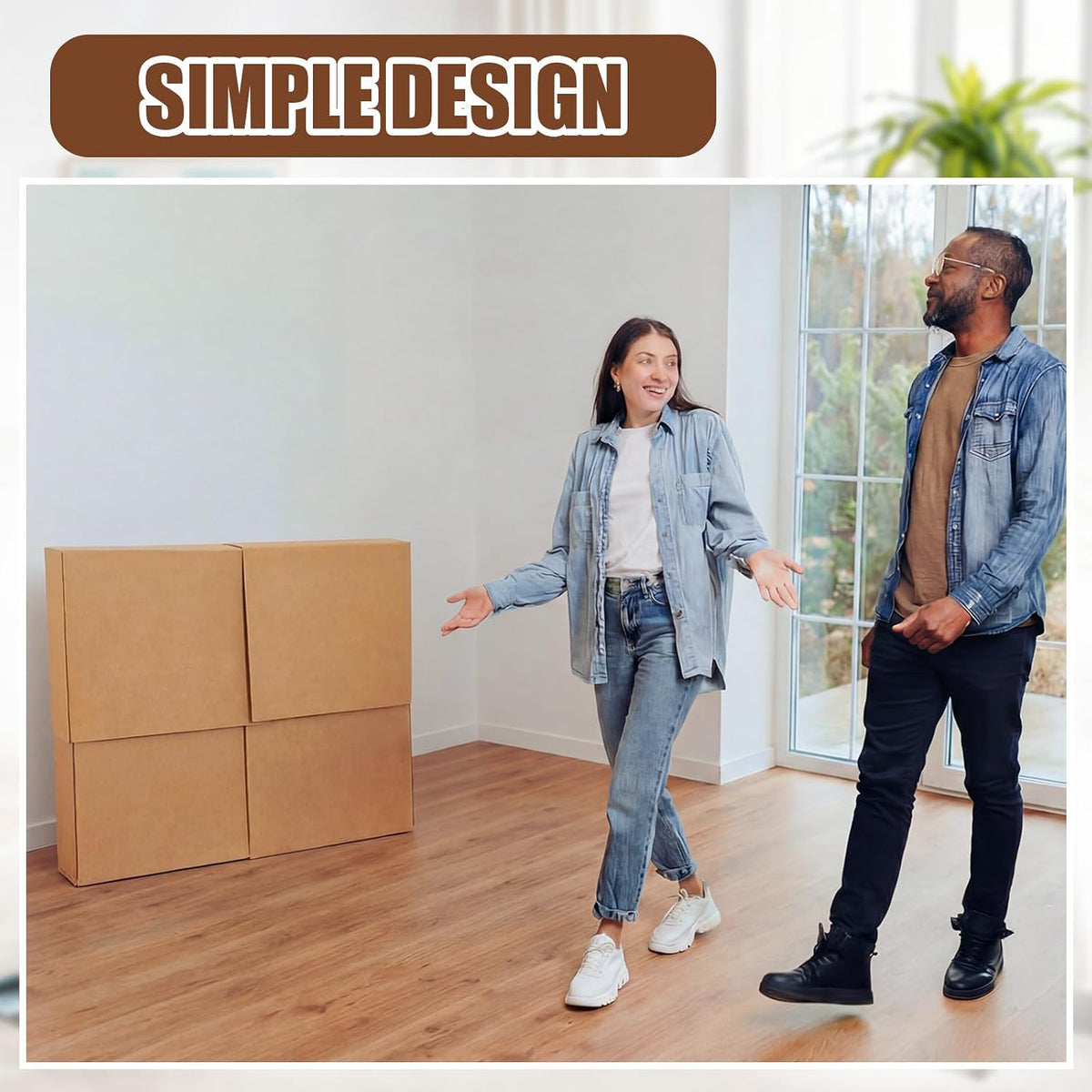 5 Sets 20 Pcs Large TV Picture Mirror Moving Boxes, 60" x 40" x 4"