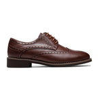 Women's Formal Wingtip Brogue Oxfords,Brown,8