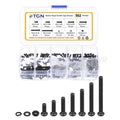 DTGN 562Pcs M2-0.4x4/6/8/10/12/16/20 Button Head Socket Cap Screw
