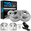 Front Brake Pad and Rotor Set Ceramic Vented Rotors Calipers Compatible with 1999-2001 Jeep Cherokee 1999-2006 Wrangler