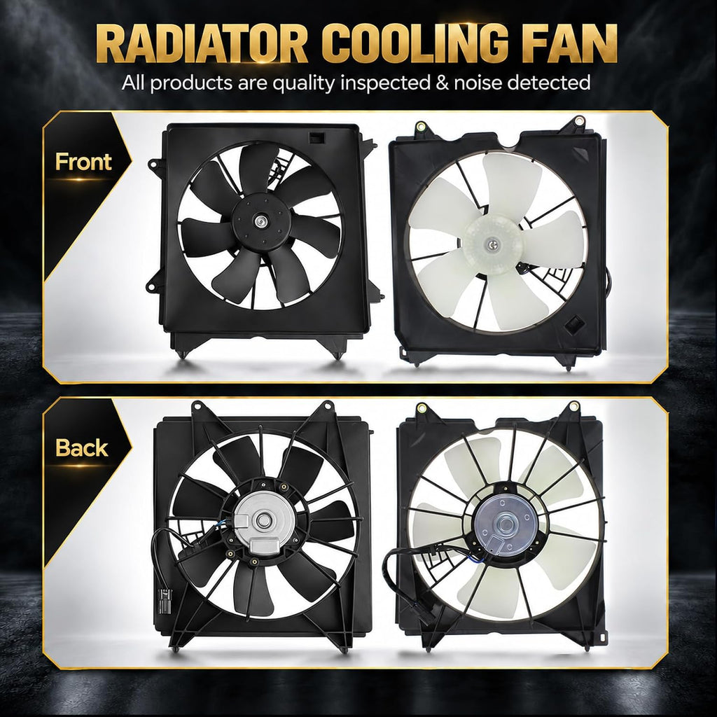 620-297 620-289 Radiator Cooling Fan Assembly Fits for 2013-2017 Honda Accord (Submodel: EX, EX-L, LX-S) 2.0L/2.4L/3.5L for 2016 Honda Accord Touring 3.5L Replaces OE HO3113134 HO3115162