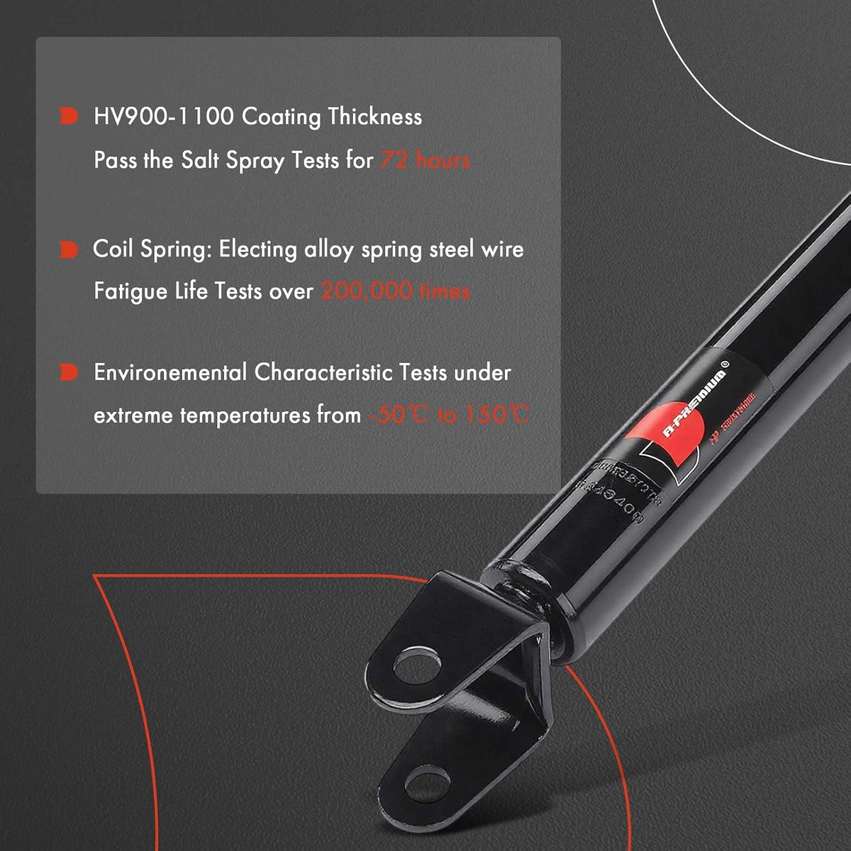 A-Premium Rear Shocks Compatible with Jeep & Dodge