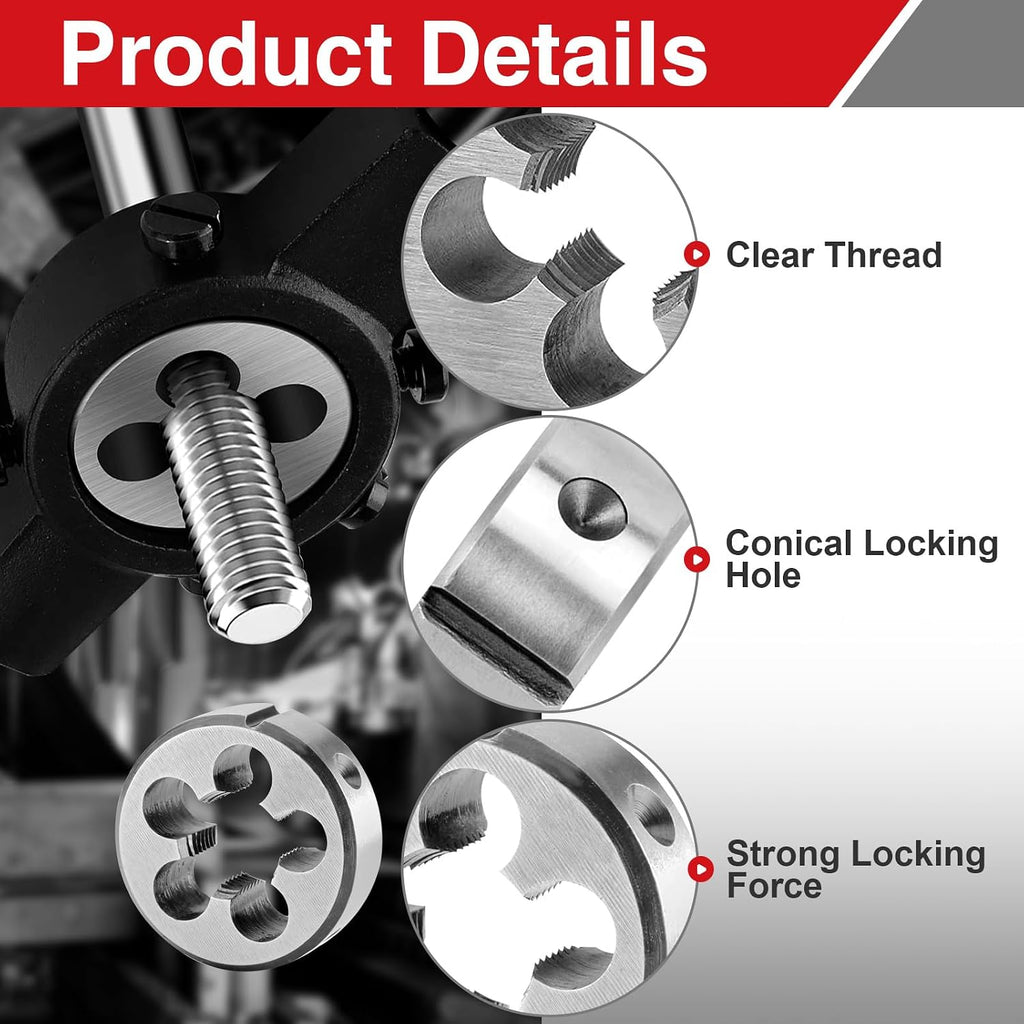 M10 x 1.25 Tap and Die Set,HSS M2,M10 Right Hand Thread Tap Die Set