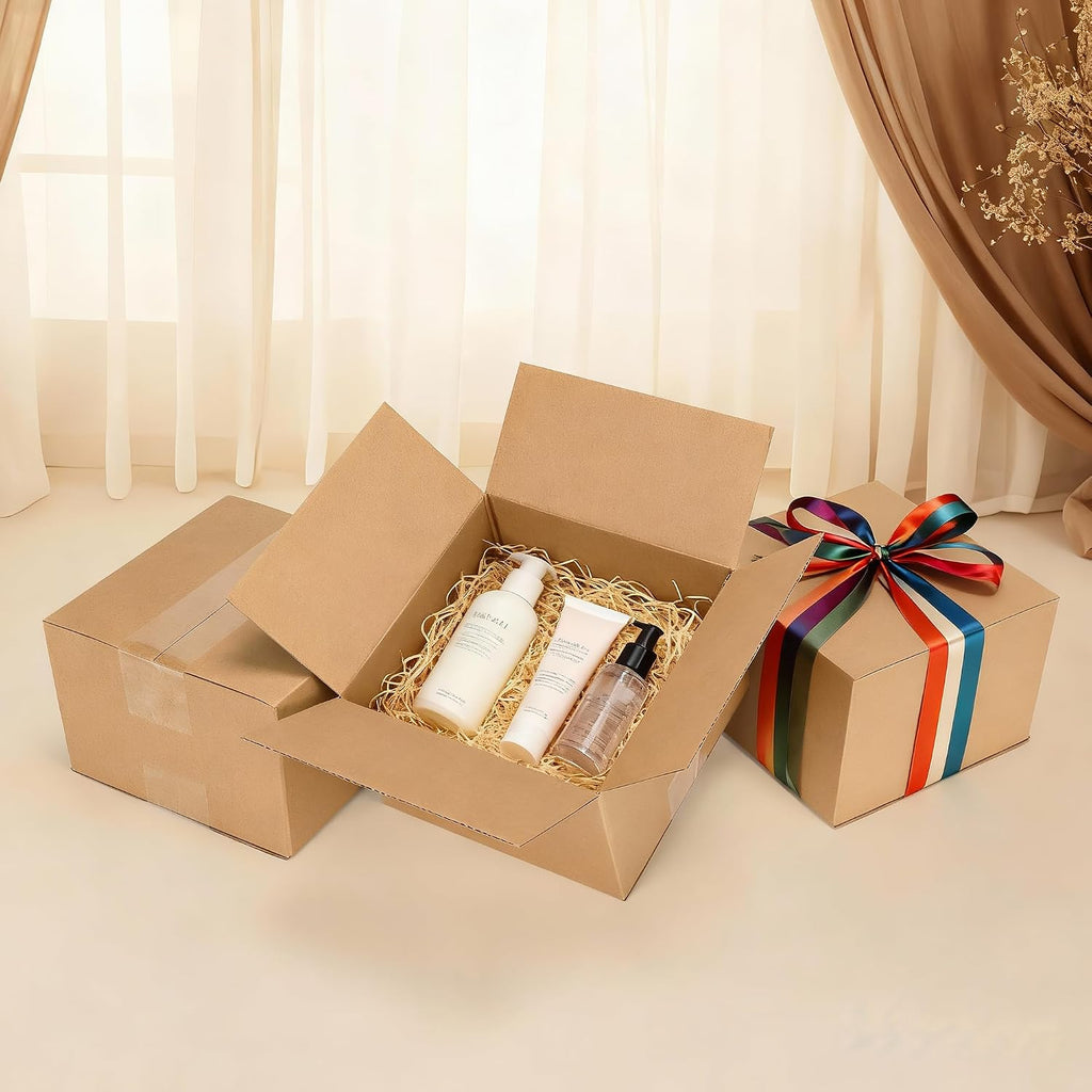 40 Packs 6x6x4 Shipping Boxes, Brown Mailing Boxes