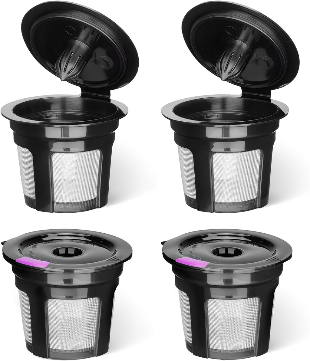 Reusable K Cup Coffee Filters for Keurig, 4 Pack | Fits K-Classic, K-Compact, K-Duo, K-Latte, K-Select, Keurig 1.0 &