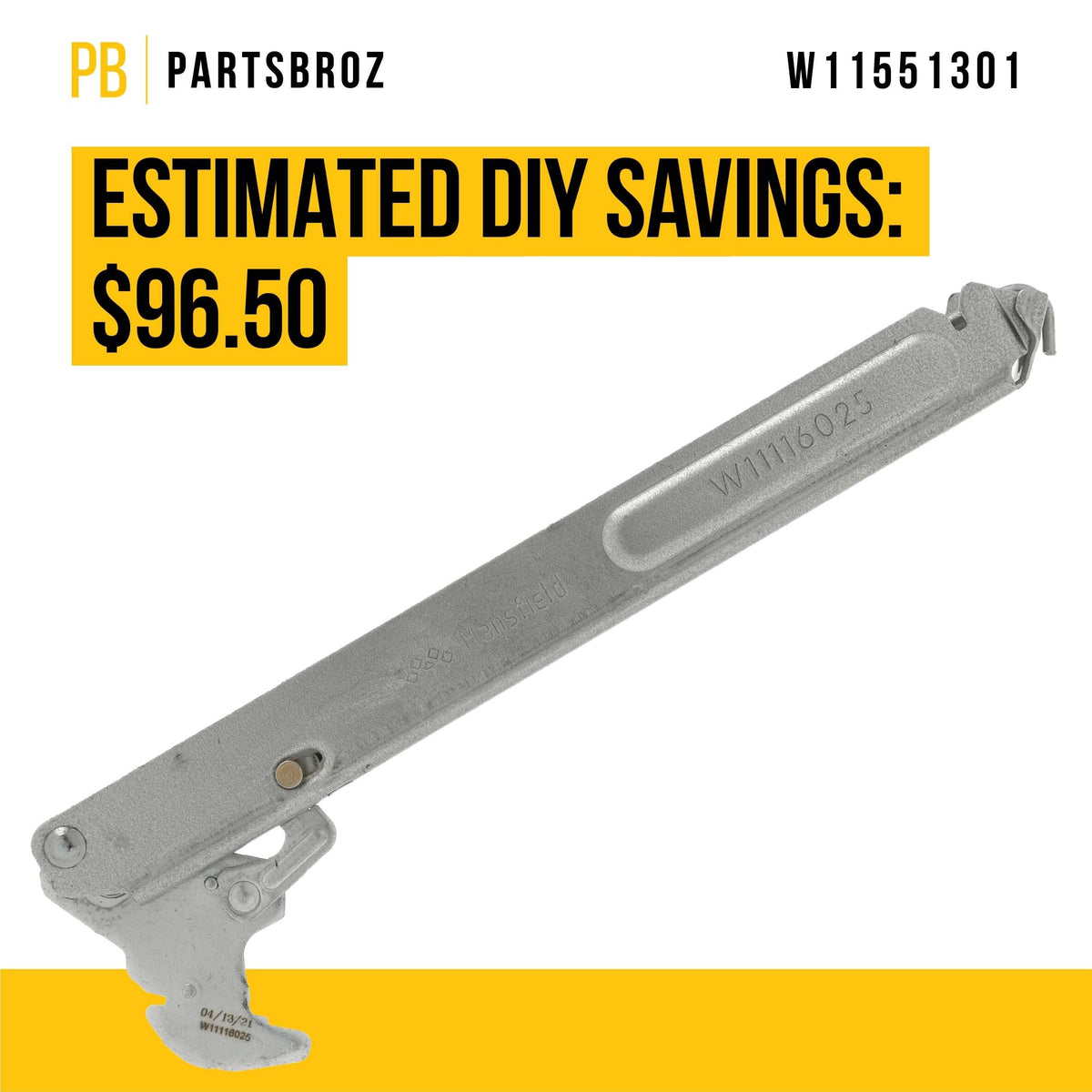 Dryer Door Hinge Assembly for Whirlpool YWED5100HW0