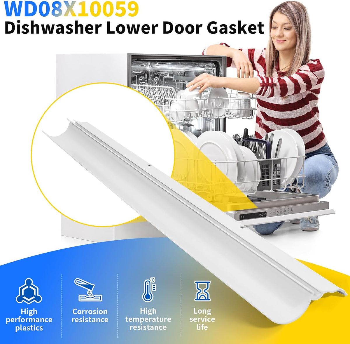 WD08X10059 Dishwasher Seal for Short Bottom Door