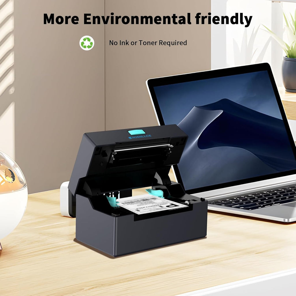Thermal Shipping Label Printer, 4x6 Bluetooth Shipping Printer for Small Business, Compatible with Windows, Mac, iOS