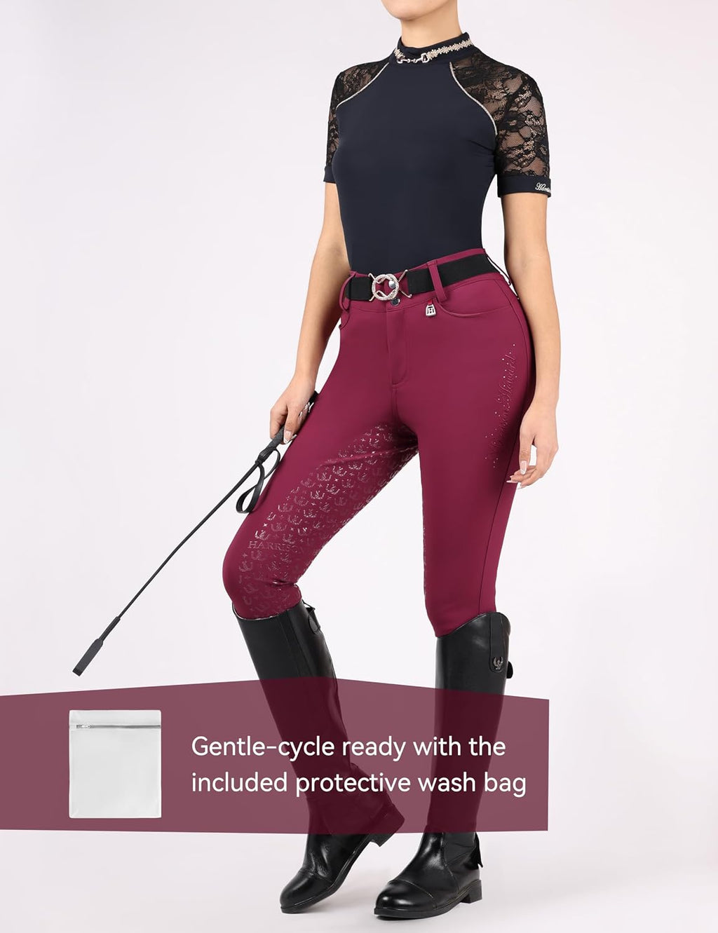 Full-Seat Silicone Breeches for Women, Horse Riding Pants