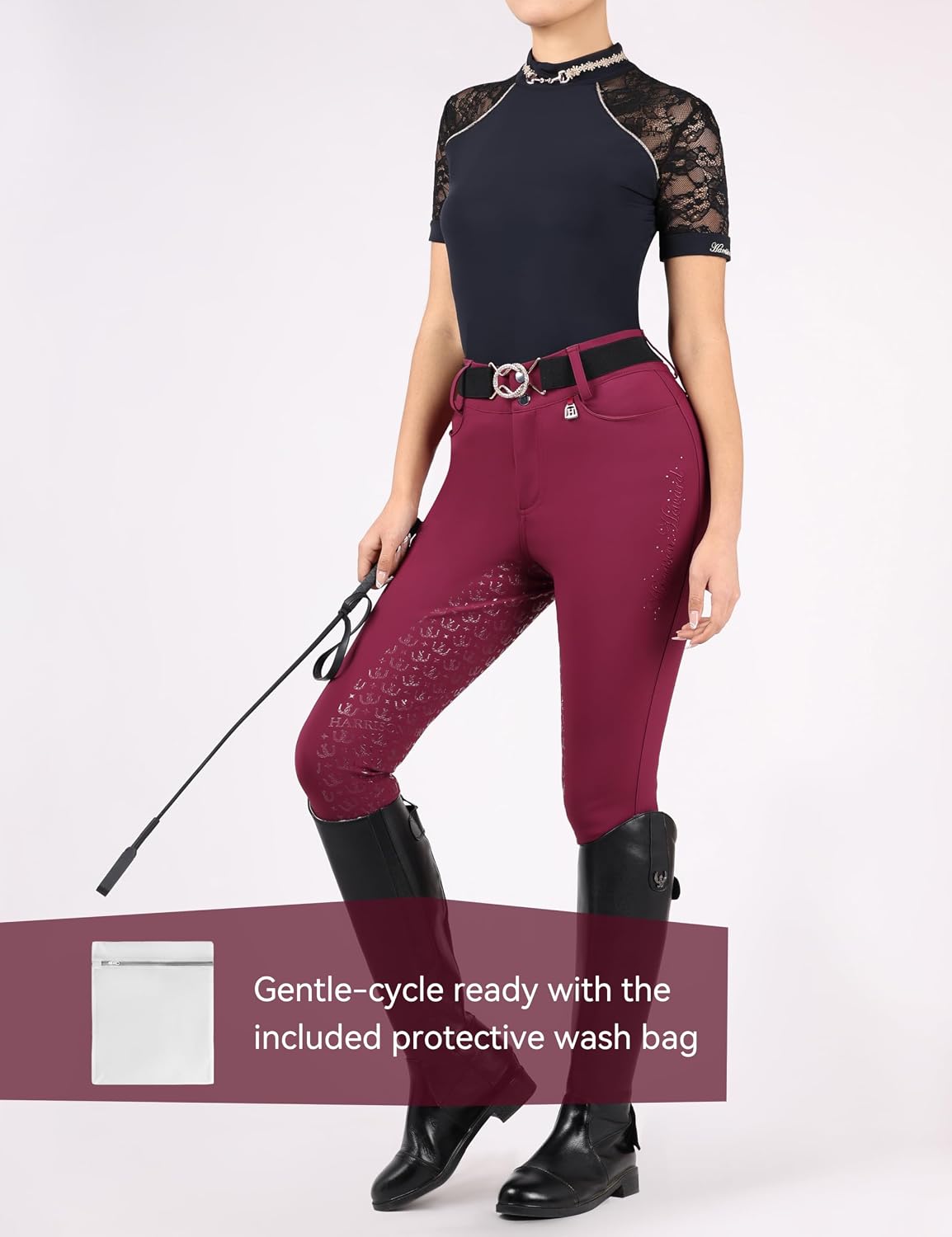 Full-Seat Silicone Breeches for Women, Horse Riding Pants